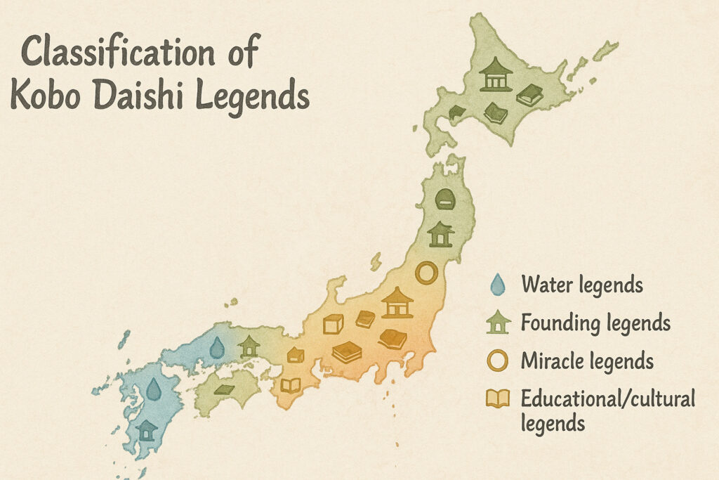 classification of Kobo Daishi legends