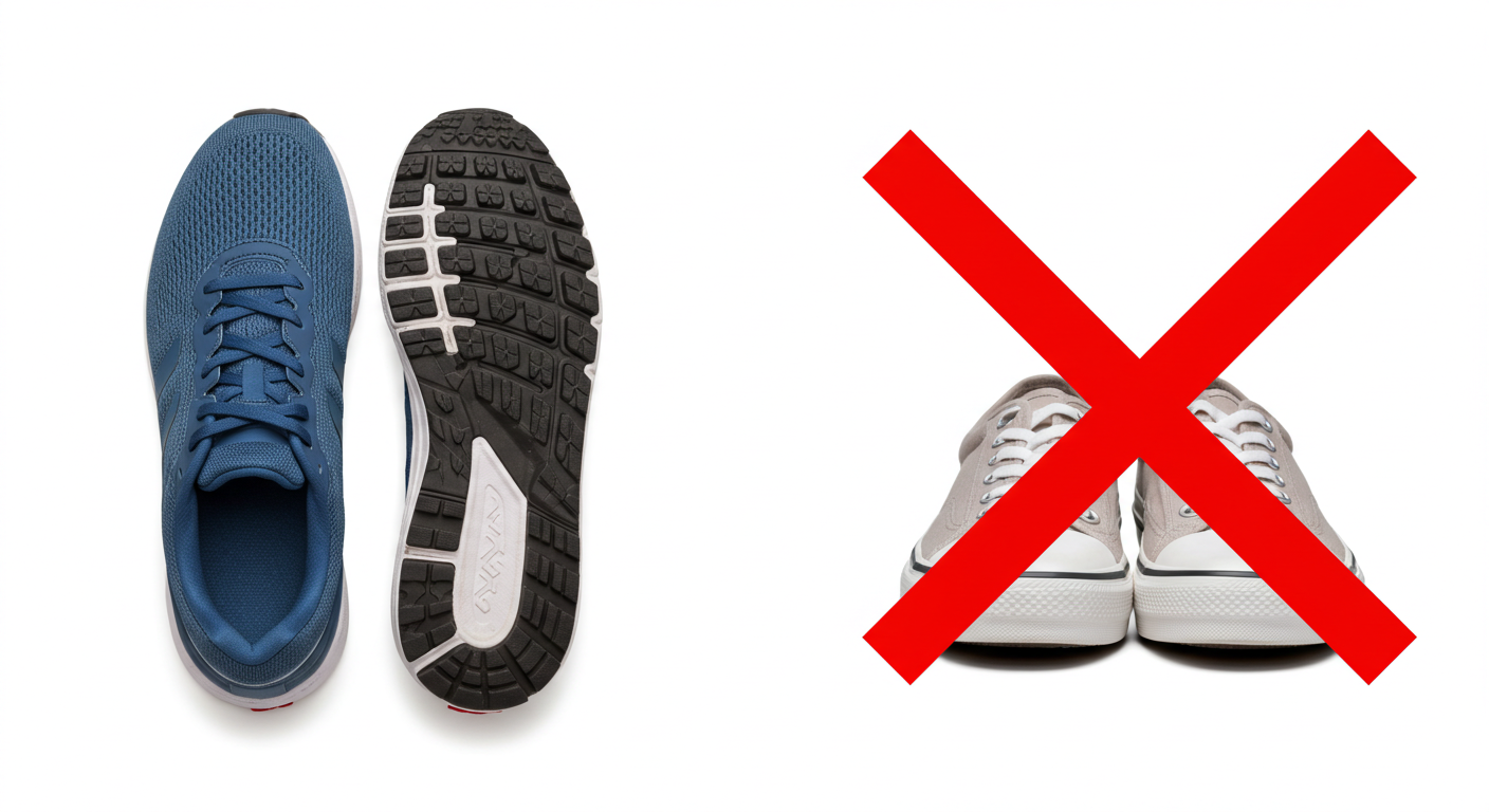 recommended-vs-unsuitable-hiking-sneakers